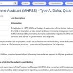Assistant Consultant Programme Santé Mentale – Doha, Qatar