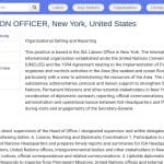 Chargé(e) de Liaison Diplomatique et Administrative à New York