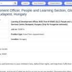 Responsable Formation et Développement – Centre de Services Partagés UNICEF