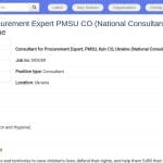 Expert en Achats pour Projets Eau et Assainissement – Ukraine