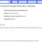 Analyste de Recherche en Éducation – Pakistan