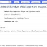 Analyste de Recherche – Support et Analyse de Données