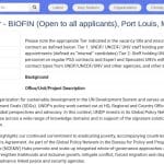 Coordinateur de Projet Financement Biodiversité BIOFIN – Maurice
