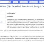 Chargé des Ressources Humaines – Recrutement accéléré, Bangui