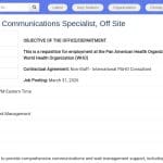 Consultant Spécialiste Communications – Santé Publique Internationale