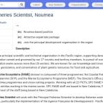 Expert scientifique senior en pêches côtières – Nouméa