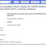 Consultant International – Chef d&rsquo;équipe pour l&rsquo;évaluation du programme pays Moldavie