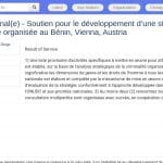 Consultant Stratégie Nationale contre la Criminalité Organisée – Bénin