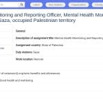 Officier de Suivi et Reporting en Santé Mentale – Gaza