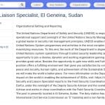 Spécialiste Sécurité Terrain et Liaison – El Geneina, Soudan