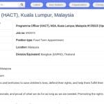 Chargé(e) de Programme HACT – UNICEF Kuala Lumpur