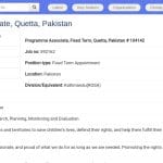 Associé Programme Protection de l&rsquo;Enfance et Suivi-Évaluation à Quetta