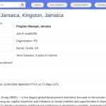 Program Manager IFC pour le développement en Jamaïque