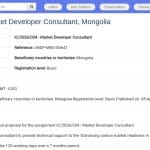 Consultant Développement Marché Carbone – Mongolie