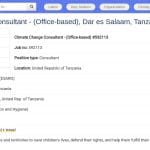 Consultant en Changement Climatique – UNICEF, Dar es Salaam
