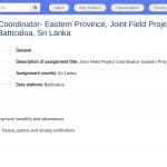 Coordinateur de Projets Terrain – Province de l&rsquo;Est, Sri Lanka