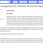 Responsable Ressources Management – IOM Kinshasa