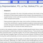 Directeur Pays – ONU Femmes Bolivie, La Paz
