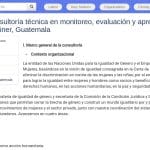 Consultant(e) en Suivi, Évaluation et Apprentissage – ONU Femmes Guatemala