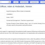 Responsable des Urgences Sanitaires – Aden et Hodeidah, Yémen