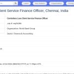 Finance Officer – Service Client Prêts, Groupe Banque Mondiale