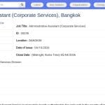 Assistant Administratif Services Généraux – Bureau de Bangkok