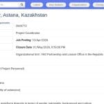 Coordinateur de Projet Agricole – FAO Kazakhstan