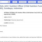 Chargé(e) de Nutrition – Fonds pour l&rsquo;Enfance (Java, Indonésie)