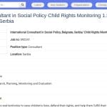Consultant International Politiques Sociales et Droits de l&rsquo;Enfant