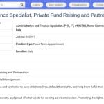 Spécialiste Administration et Finance – Centre de Services Communs, Rome