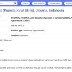 Spécialiste Éducation – Compétences Fondamentales, Jakarta