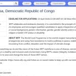 Consultant en Nutrition – Programme Alimentaire Mondial, Kinshasa