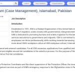 Assistant Programme – Gestion de Cas Protection, Islamabad