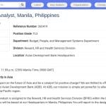Analyste RH – Banque Asiatique de Développement, Manille