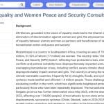 Consultant Égalité des Genres et Femmes Paix Sécurité – Mozambique