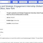 Stage – Leadership Stratégique et Engagement, Division Programme Global