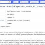 Directeur des Opérations Miami – Spécialiste Principal