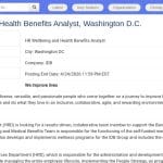 Analyste Bien-être et Avantages Sociaux RH – Washington D.C.