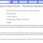 Directeur Impact Développement – Opérations Secteur Réel