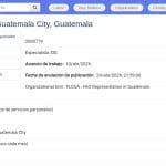 Expert SIG et Lutte contre la Désertification – FAO Guatemala