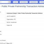 Analyste d&rsquo;Investissement – Conseils en Transactions PPP, Afrique Australe