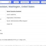 Assistant de Direction Senior – Groupe Banque Mondiale, Washington