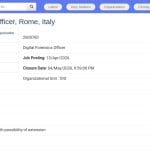 Officier en Cyberinvestigation – FAO Rome