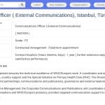 Chargé de Communication Externe – Organisation Mondiale de la Santé