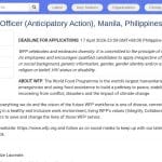 Officier Politique Programme – Action Anticipatoire (Manille)