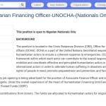 Chargé(e) de Financement Humanitaire – OCHA – Maiduguri, Nigeria