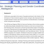 Spécialiste Programme – Planification Stratégique et Coordination Genre