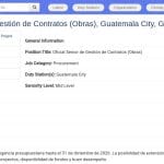 Responsable Senior Gestion Contrats Infrastructure – Guatemala