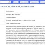 Stage en Administration et Politique – Division de la Police des Nations Unies