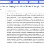 Consultant Engagement Secteur Privé pour l&rsquo;Adaptation Climatique